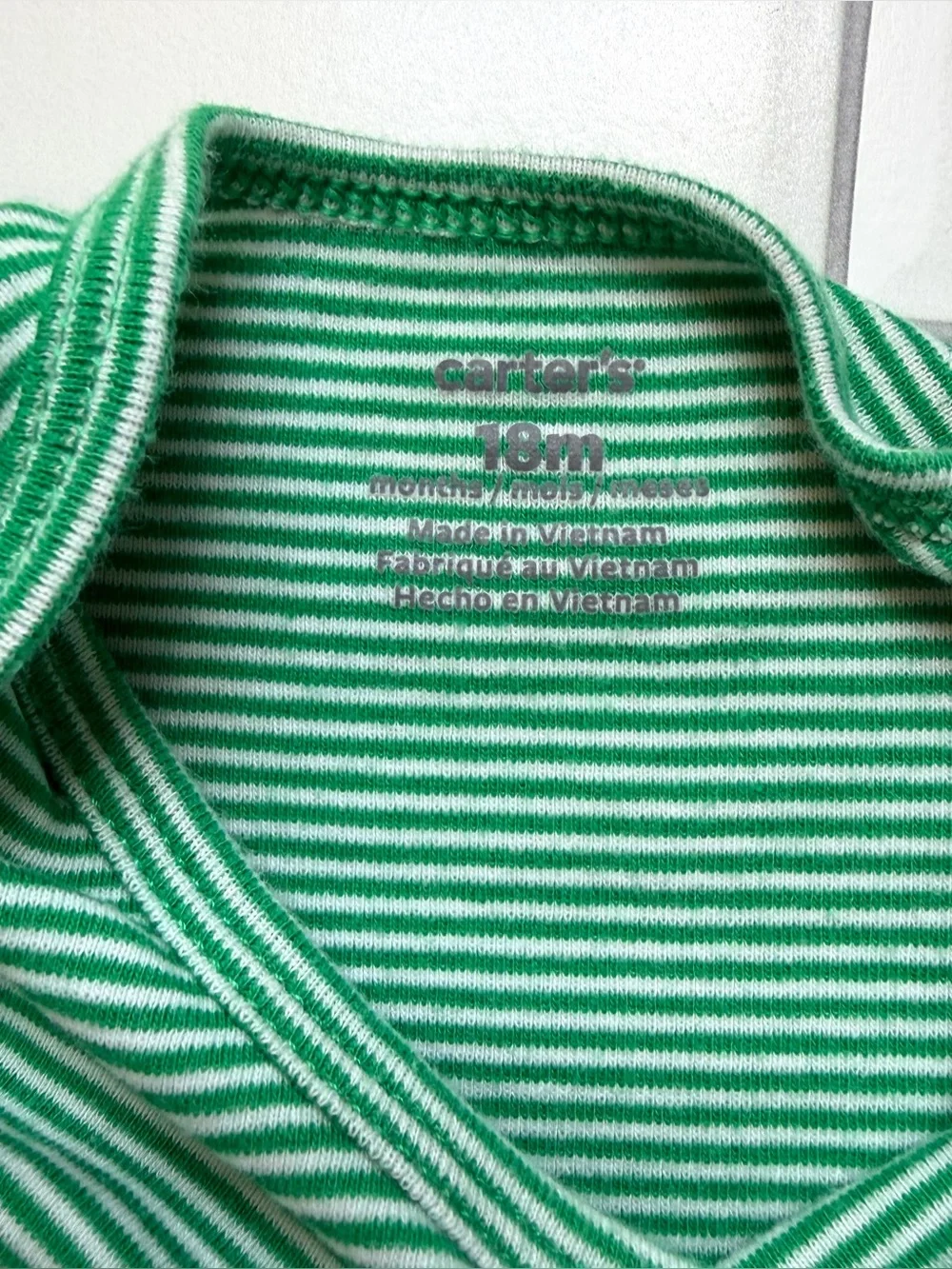 12-18M🍋 GAP Lemon Pink Ruffle Shorts & Coordinating Green White Stripe Bodysuit